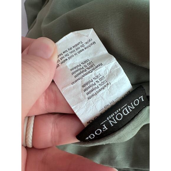 London Fog Green Twin Duvet Cover Set - Soft Microfiber - Picture 3 of 6